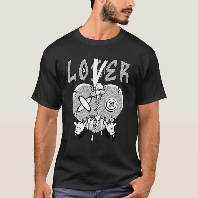 Loser Grey Lover Heart Dripping Tee For Men Women (Front)