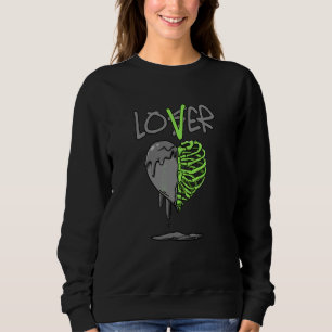 Loser Heart Bone Dripping Retro Green Bean 5s Mat Sweatshirt