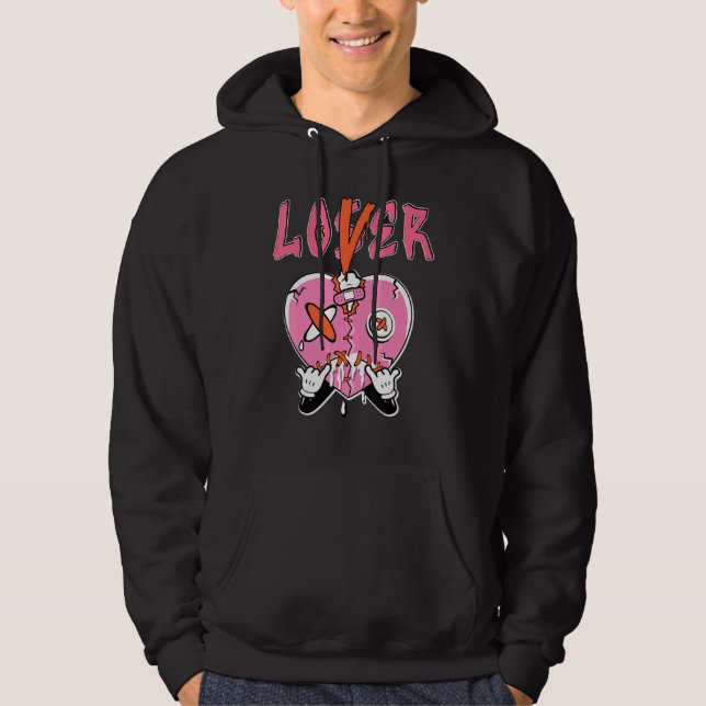 Loser  Heart Dripping GS Pinksicle 5s Matching Hoodie (Front)