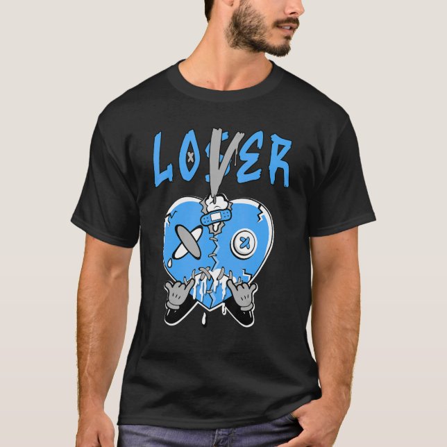 Loser  Heart Dripping Mid Game Winner 1s Matching T-Shirt (Front)