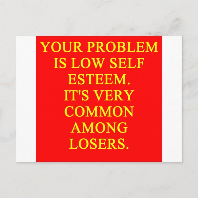 LOSER low self esteem Postcard (Front)