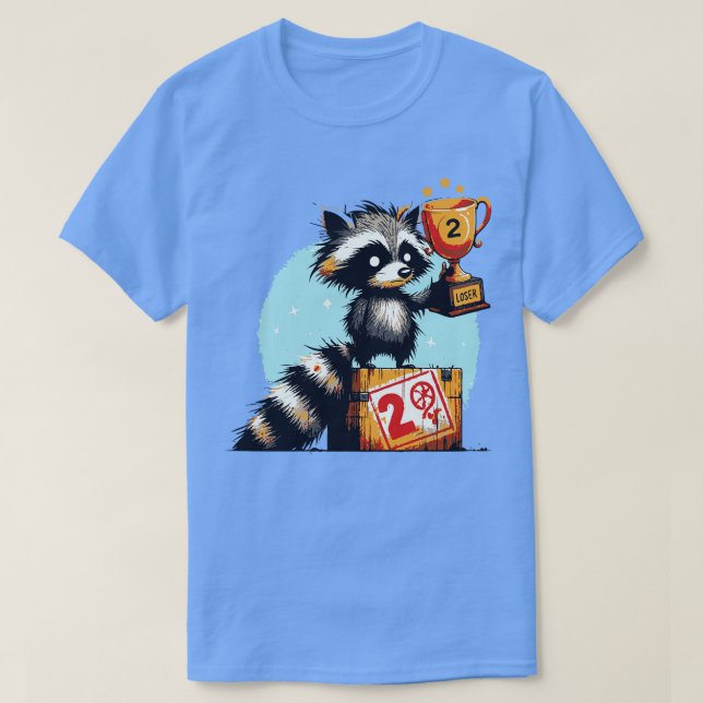 Loser Racoon Trophy T-Shirt (Design Front)