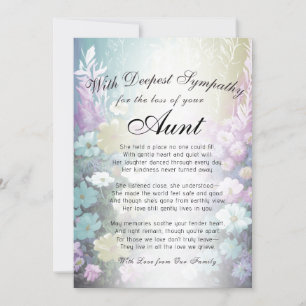 Losing a Aunt Memorial Card