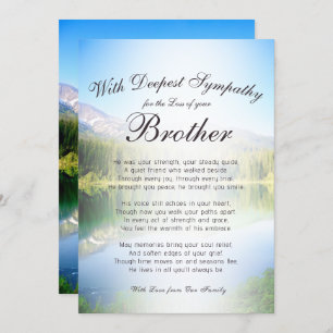 Losing a Brother Memorial Card