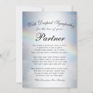 Losing a Partner Memorial Card