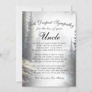 Losing a Uncle Memorial Card