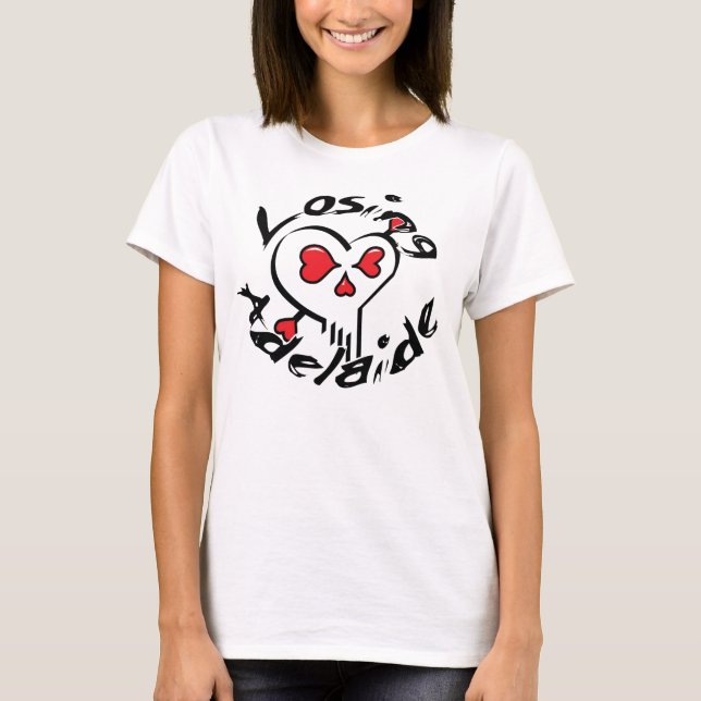 Losing Adelaide Heart Skull T-Shirt (Front)
