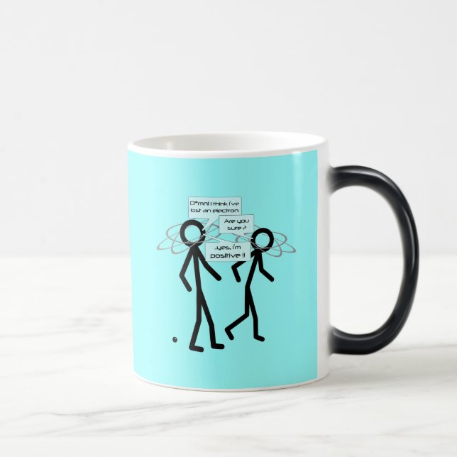Losing An Electron joke - geek humour Magic Mug (Right)