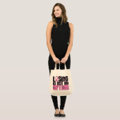 Losing Is Not An Option Breast Cancer Tote Bag (Front (Model))