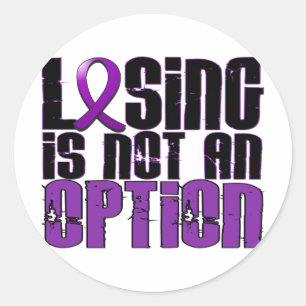 Losing Is Not An Option Pancreatic Cancer Classic Round Sticker