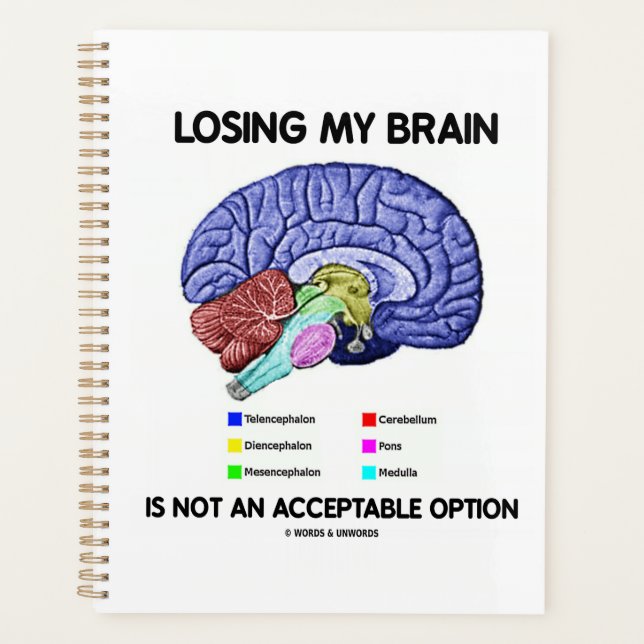 Losing My Brain Is Not An Acceptable Option Planner (Front)