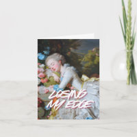 "Losing My Edge" Art Greeting Card