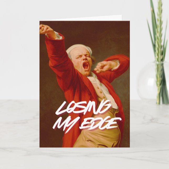"Losing My Edge" Art Greeting Card (Front)