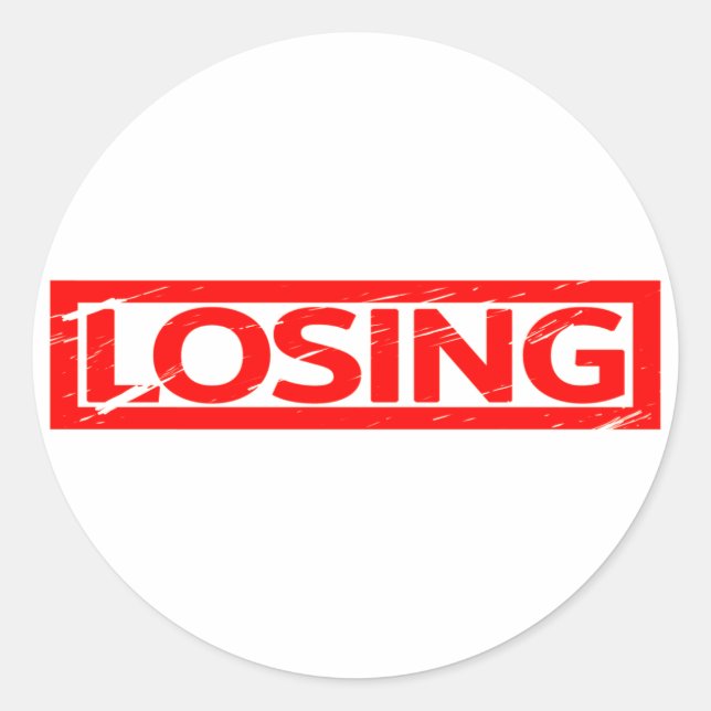 Losing Stamp Classic Round Sticker (Front)