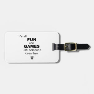 Losing WiFi Internet Luggage Tag - White