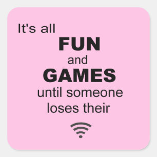 Losing WiFi Internet Sticker - Light Pink