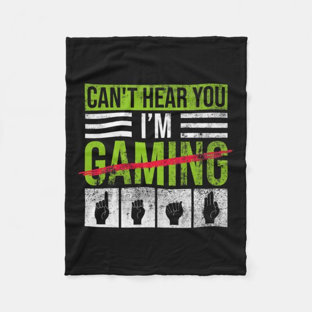 Loss Awareness And Deaf Pride Asl Hand Gesture  Fleece Blanket (Front)