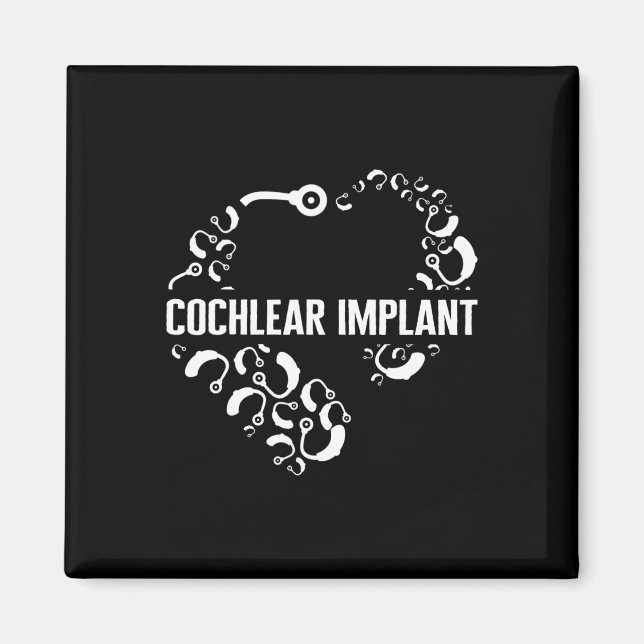 Loss Awareness Love Cochlear Implant Asl Hearing D Magnet (Front)