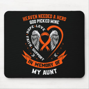 Loss In Memory Of My Aunt Leukaemia Awareness Memo Mouse Pad