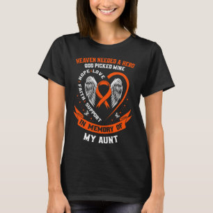 Loss In Memory Of My Aunt Leukaemia Awareness Memo T-Shirt