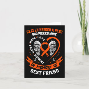 Loss In Memory Of My Best Friend Leukaemia Awarene Card