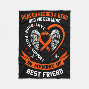 Loss In Memory Of My Best Friend Leukaemia Awarene Fleece Blanket