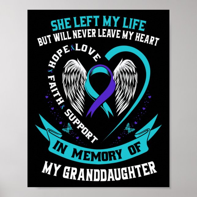 Loss In Memory Of My Granddaughter Suicide Awarene Poster (Front)