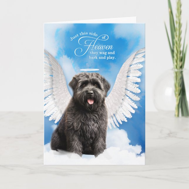 Loss of a Bouvier de Flandres Dog Pet Sympathy Card (Front)