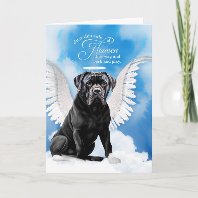 Loss of a Cane Corso Dog Angel Pet Sympathy Card (Front)
