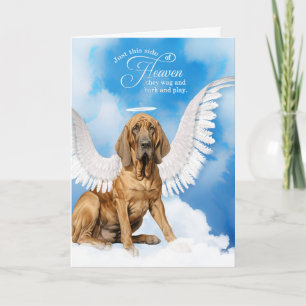 Loss of a Dog Bloodhound Angel Pet Sympathy Card