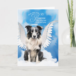 Loss of a Dog Border Collie Angel Pet Sympathy Card