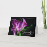 Loss of a Grandmother Sympathy Purple Calla Lilies