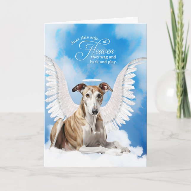 Loss of a Greyhound Dog Pet Sympathy Card (Front)