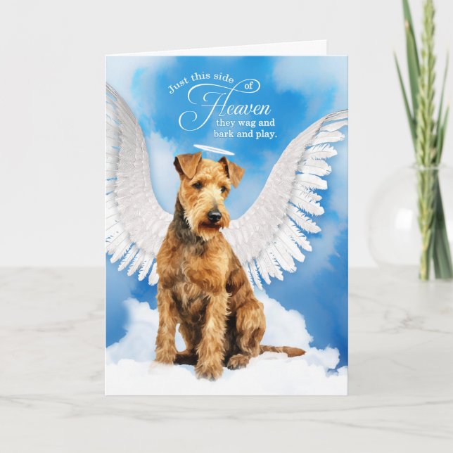 Loss of a Lakeland Terrier Dog Pet Sympathy Card (Front)