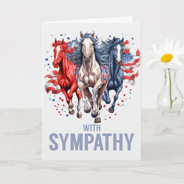 Loss of a Soldier or Servicemen Patriotic Sympathy Card (Small Plant)