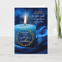 Loss of a Son Gold Star Mother's Day Blue Candle