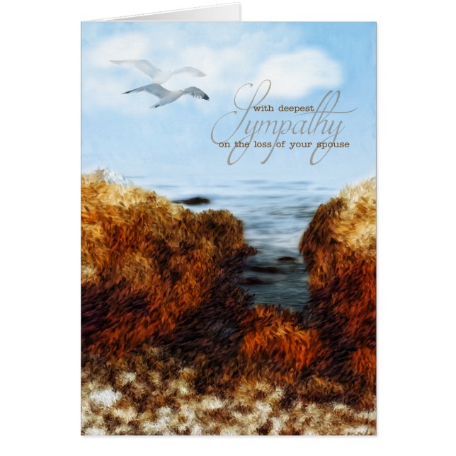 Loss of a Spouse Sympathy Coastal Flight (Front)