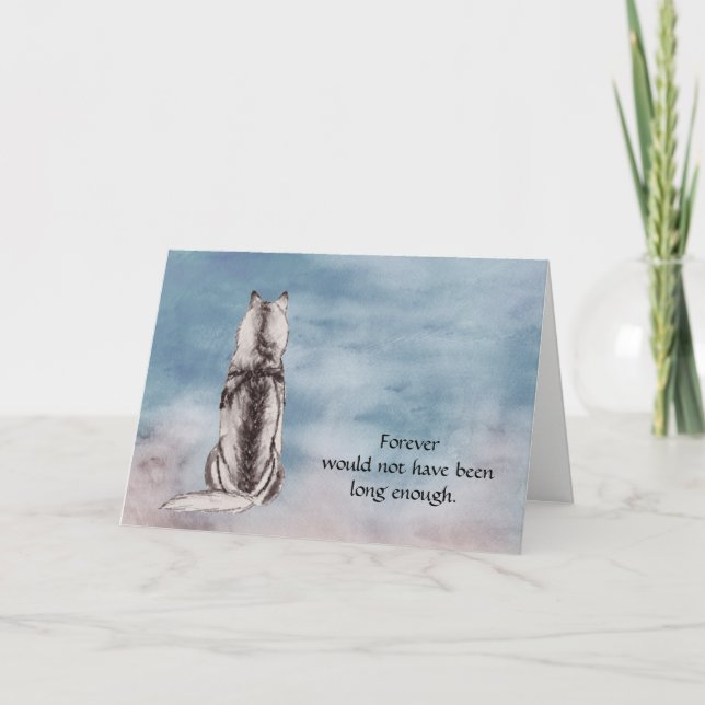 Loss of Alaskan Malamute Condolence Sympathy Card (Front)