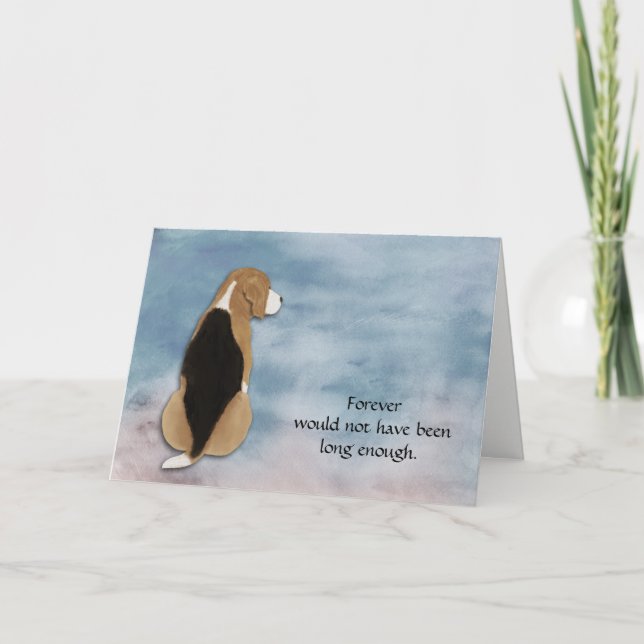 Loss of Beagle Condolence Sympathy Card (Front)