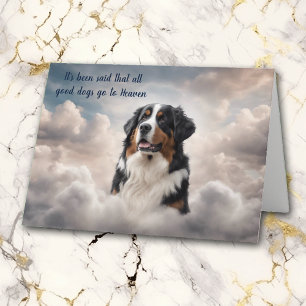 Loss of Bernese Mountain Dog Heaven Sympathy Card