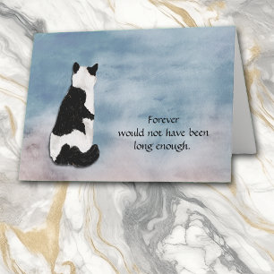 Loss of Black and White Cat Sympathy Card