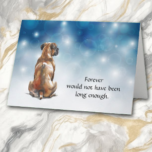 Loss of Boxer Night Starry Sky Sympathy Card