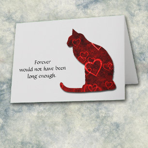 Loss of Cat Condolence Sympathy Card