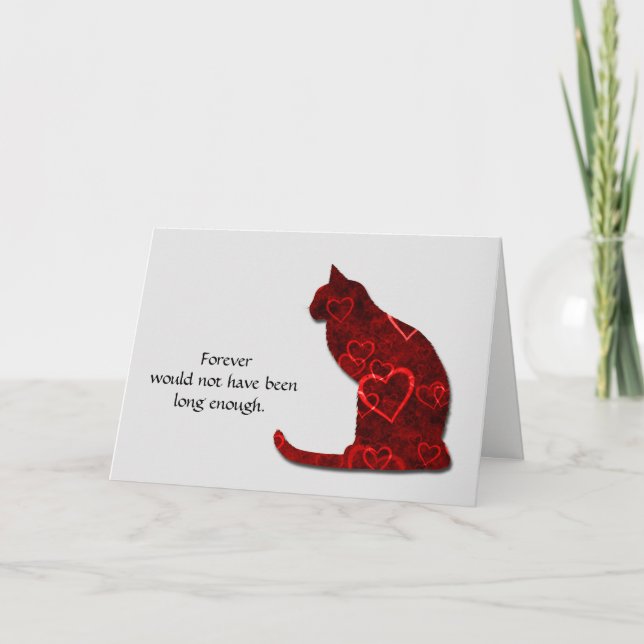 Loss of Cat Condolence Sympathy Card (Front)