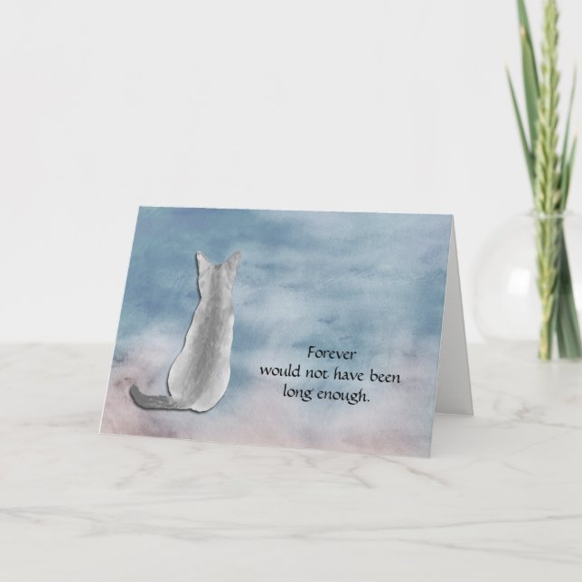 Loss of Cat Sympathy Condolence Card (Front)