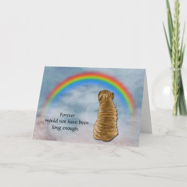 Loss of Chinese Shar-Pei Dog Sympathy Card (Front)