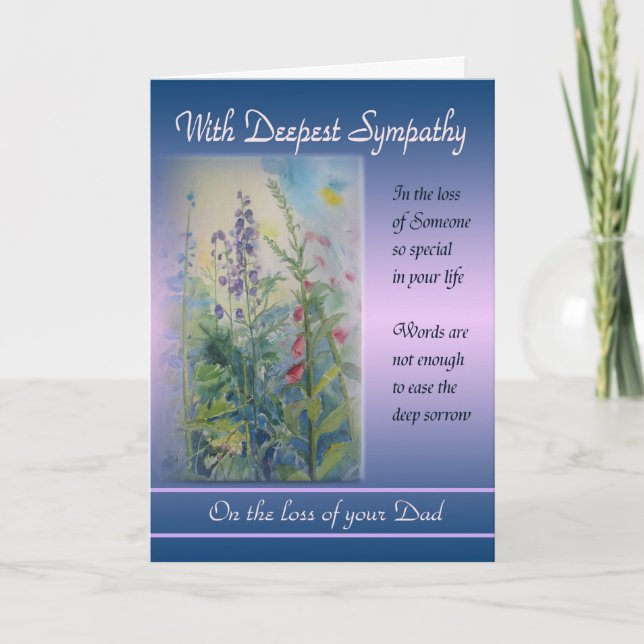 Loss of Dad - With Deepest Sympathy Card (Front)