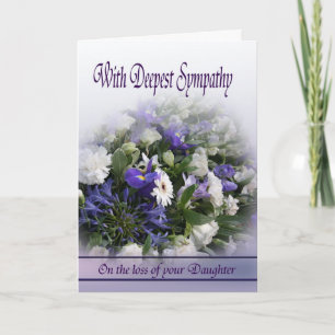 Loss of Daughter - With Deepest Condolences Card