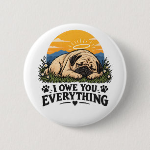Loss of Dog Memorial 6 Cm Round Badge