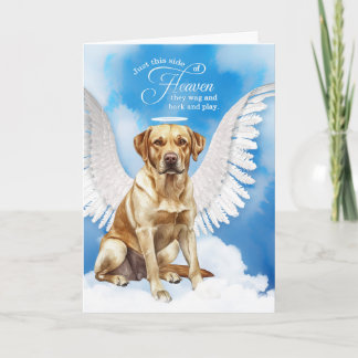 Loss of Dog Yellow Labrador Retriever Pet Sympathy Card